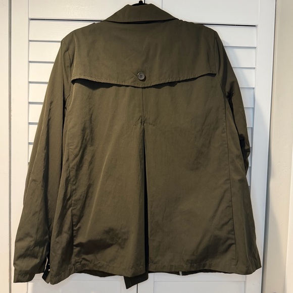 Skies Are Blue‎ Women's Olive Green Trench Jacket Size XL Double Breasted - Picture 9 of 16